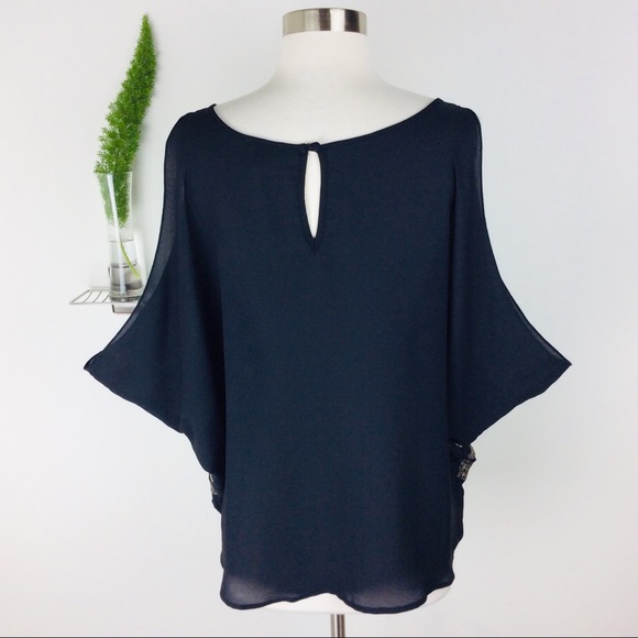 Takara Gorgeous Flounce Sequined Cover-Up Top (L) - Picture 5 of 7